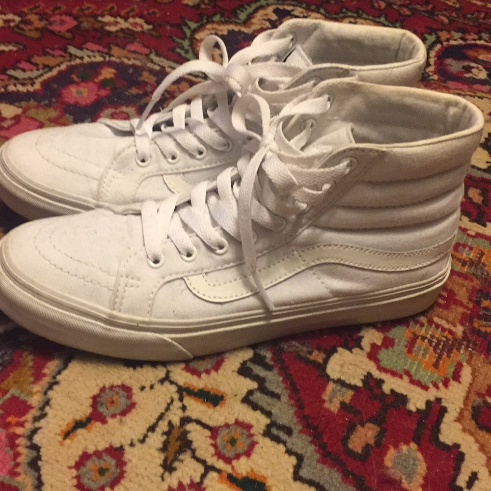White high top Vans